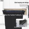 Enhanced Food Collection Cart with Long/Short Hanging Buckets, Restaurant Clearing Bin, and Tableware Collection System.