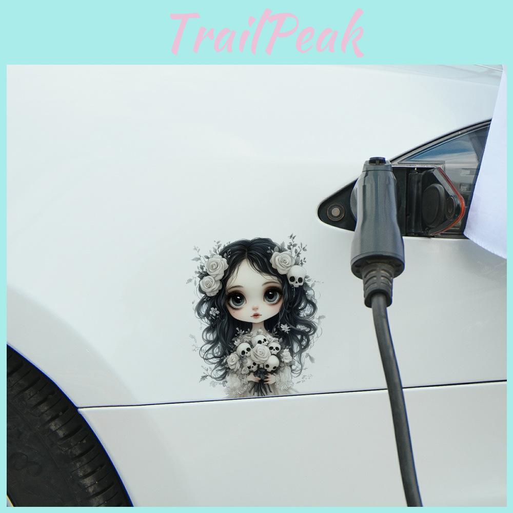 Creative Halloween Girl Skeleton Rose Bundle Pattern Paste Decoration Wall For