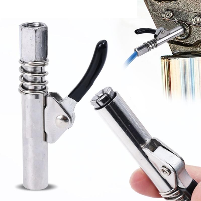 10000PSI Grease Guns Coupler with Easy to Lock Handle Fittings Coupler Quick Release Coupler for 1/8" NPT Grease Guns