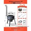 Portable Wood-Burning Stove for Home and Outdoor Use - Large Wok Stand, Clay Pot Compatible, Ideal for Rural Areas and Camping