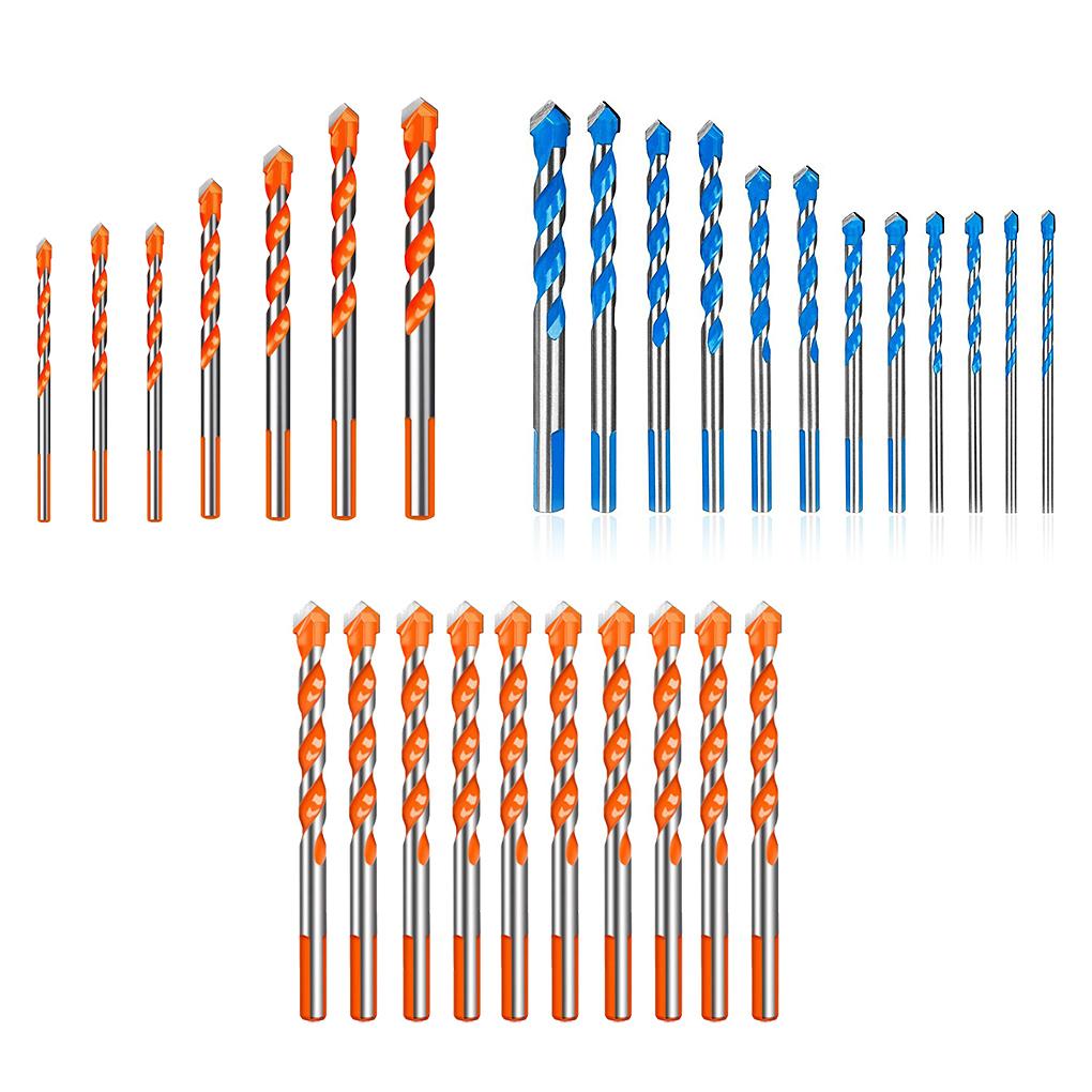 Glass Drill Bit Set Triangular Non-slip Ceramic Tile Punching Drilling Hole Openers Alloy Tile Punching Tools