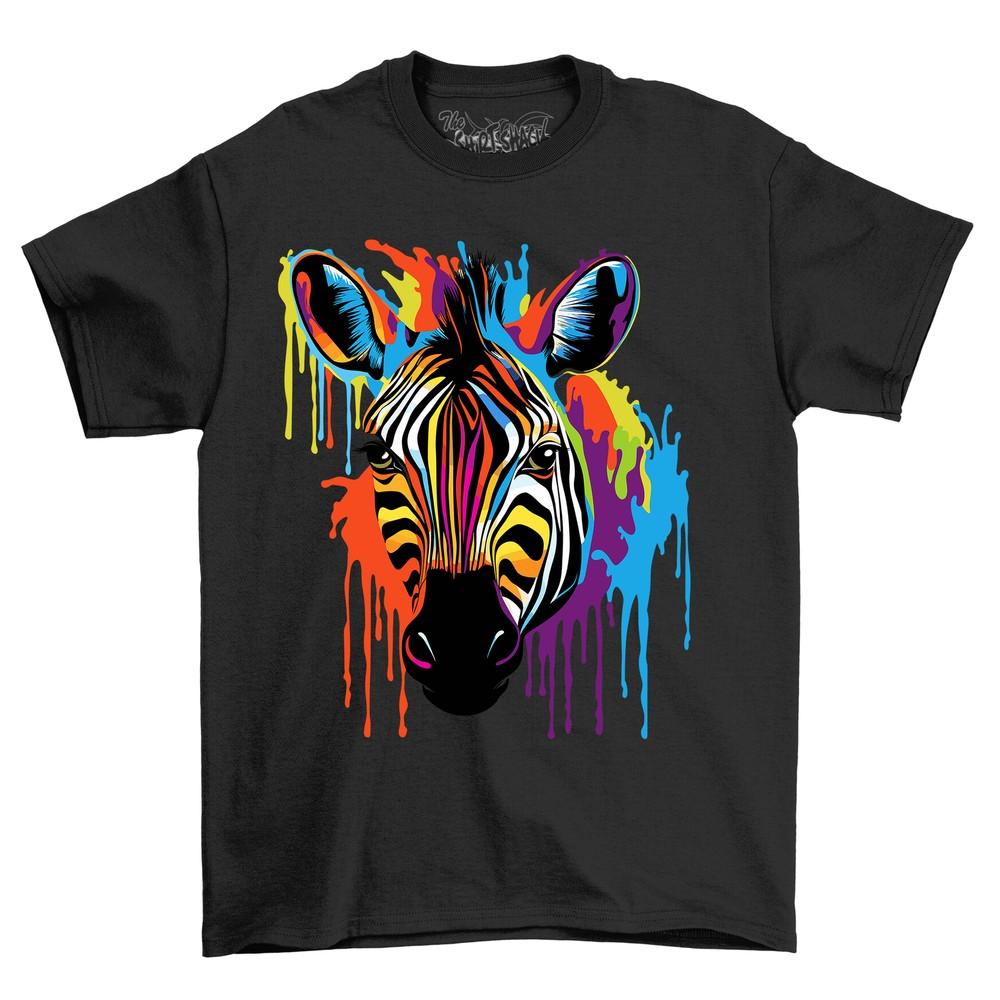 

Zebra Paint Drip Design t-shirt - Unleash your wild side! Funny t-shirt, Unisex 3XL