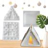Good-Candle Holder Molds Silicone Hollow Stars And Moon House Decor Silicone Mold Camping Tent Candlestick Mold Aromatherapy