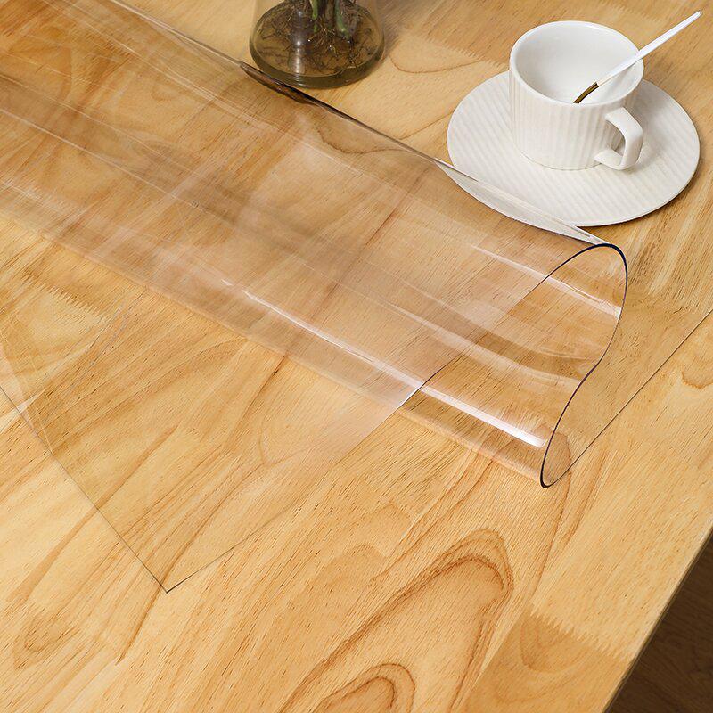 Transparent PVC Waterproof Table Mat: Oilproof, Heat-Resistant, Soft Glass, Wash-Free for Dining and Coffee Tables