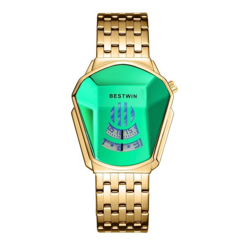 BESTWIN Diamond Alloy Quartz Watch for Men - Trendy Couple's Watch