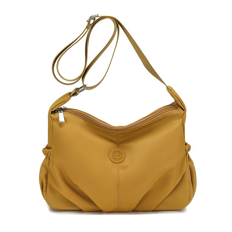 Leisure Simple Women'S Crossbody Bags Nylon Multi Pockets Waterproof Messenger Bag Solid Color Female Shoulder Bag For Outings