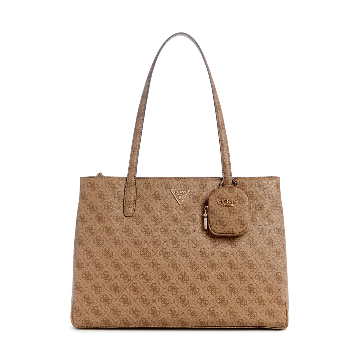 Сумка-тоут GUESS Power Play Tech, Латте с логотипом, Латте с логотипом, Один размер