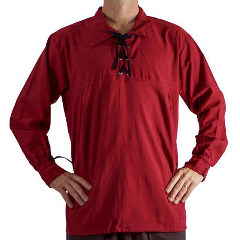 Fashion Mens Medieval Pirate Shirt 