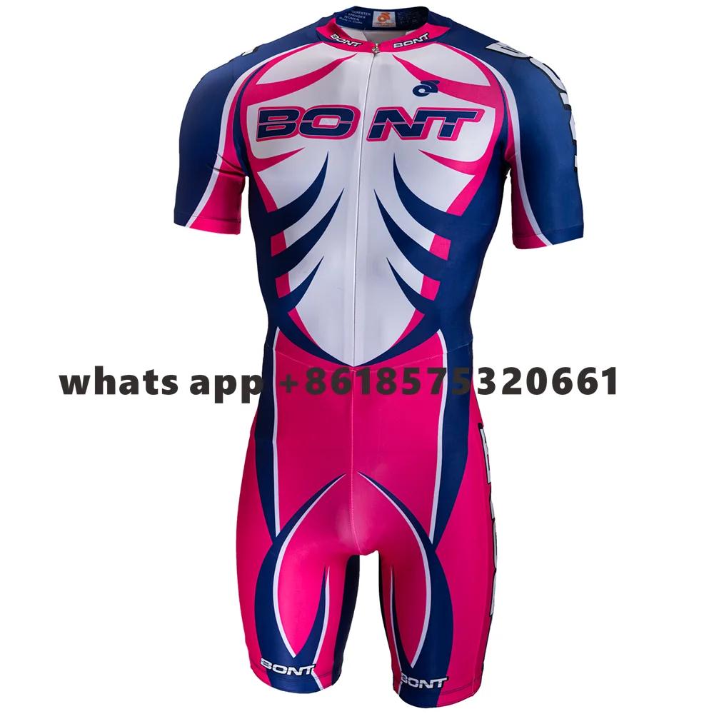 BONT Racing Skinsuit Men’s Speed Inline Roller Skate Skinsuit Fast Skating Triathlon Clothing Ciclismo Skating Jumpsuit Cycling