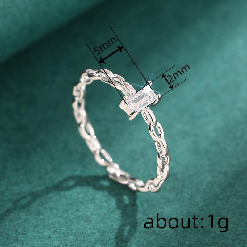 Buckle Geometric Ring, Simple And Minimalist Design Fashionable Single Ring, Popular Daily Style