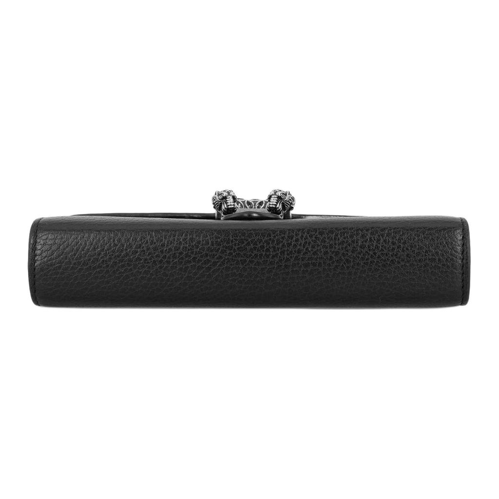 Gucci Dionysus Double Tiger Head Buckle Chain Wallet Crossbody Bag Leather Mini Women Bags Black 401231-CAOGN-8176