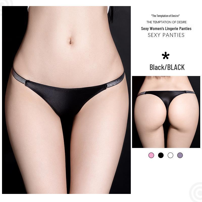 

Соблазнительные стринги: Женское нижнее белье, приятное к коже, дышащее, эластичное, с низкой посадкой, с эффектом подтяжки ягодиц One Size чёрный