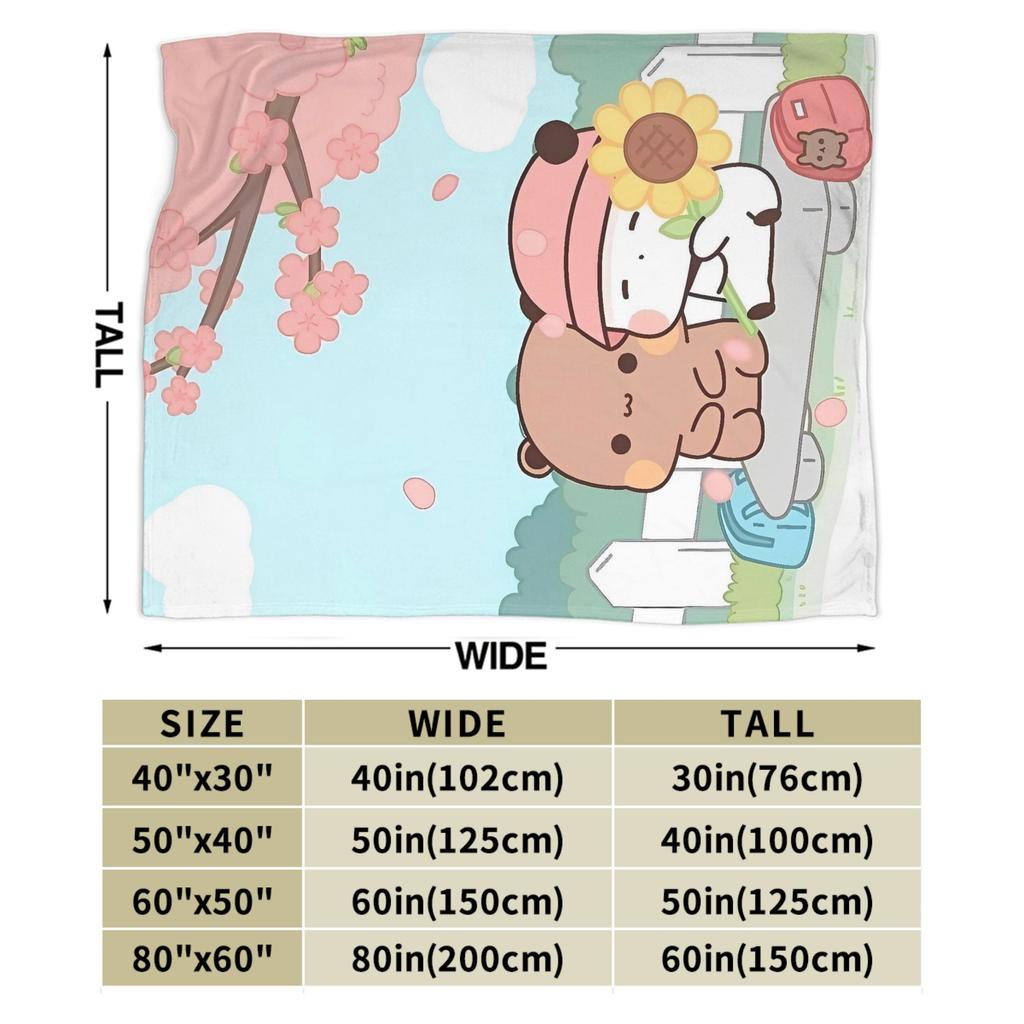 Bear And Panda Bubu Dudu Blanket Super Soft Novelty Plush Bedding Throws For Couch Chair Sofa Bed Flannel Bedspread Bed Cover