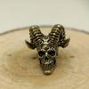 Goat Horn Skull Head Brass Knife Beads EDC Outdoor DIY Accessories Woven Lanyard Pendants Jewelry Punk Bracelets Charms