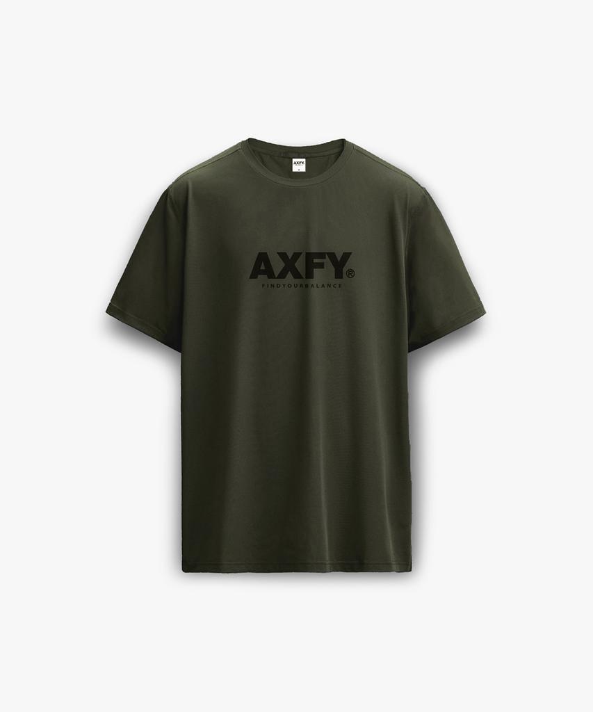 Egseupai Logo Coolever Runner Short Sleeve T-Shirt - Khaki
