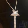 Stylish Alloy Star Necklace Simple Neck Jewelry Pullable Star Necklace Star Pendant Necklace Suitable for Party Daily