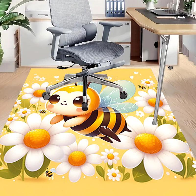1PC Bee Flowers Extra Large Non Slip Floor carpet, Office, family, bedroom, Studio   Large Area Rug Indoor Rugs, , Vibrant Colors