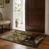 Advanced Flower Oil Painting Floor Mat Soft Flannel Absorbent Mat Non-Slip Rug Home Bedroom Bathroom