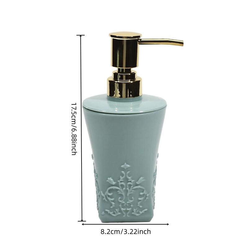 1PCS Fashion Stained Carved Liquid Soap Dispenser Bathroom Sanitizer Bottle Hand Pump Emulsion Shampoo Bath Shower Gel Press