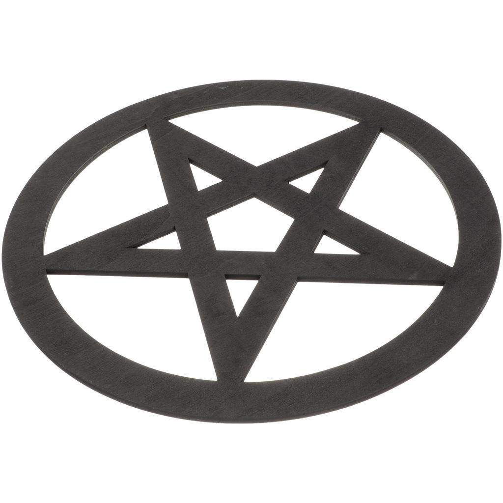 Carved Wooden Altar Pentacle Decoration Premium Wood Religious Ritual Sacrifice Tray Retro Style Altar Ornament Wooden Carving