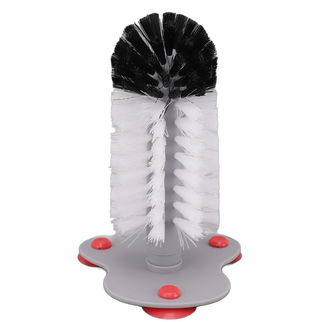 Suction Wall Glass Brush Nylon Plastic Hands Free Cup Cleaning Brush with Suction for Red Wine Glass Goblet