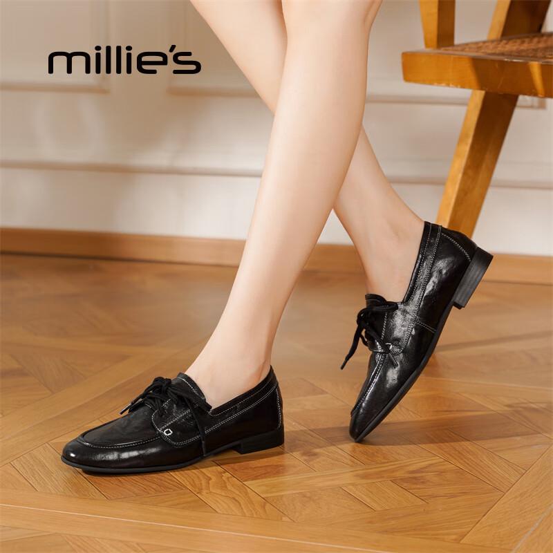 Millies Women s British Style Leather Loafers 38