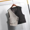 Short Vest for Women New Spring Autumn Clothing Fashion Western-style Color Matching Outer Vest