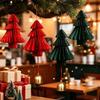 Paper Xmas Tree Pendant 3D Christmas Tree Ornament Creative Christmas Bell Ornament  Tree Scene