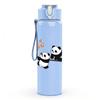 1PC Playful Panda Bamboo Animal Cartoon Print 750ml Color Plastic Sports Water Bottle Leakproof Flip Straw Lid Suitable for Sports Office Home Use