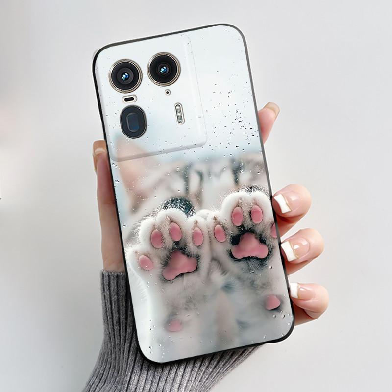 Soft Casing For Motorola Moto Edge 50 Ultra 5G Phone Case Black Matte Silicone Aesthetic Luxury Cute Cool Boys Girls Back Cover