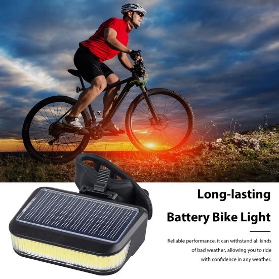 Luz trasera solar para bicicleta, ajustable, recargable, para bicicleta de montaña, resistente al agua, 30 lúmenes, luz trasera de advertencia para bicicleta de carretera nocturna