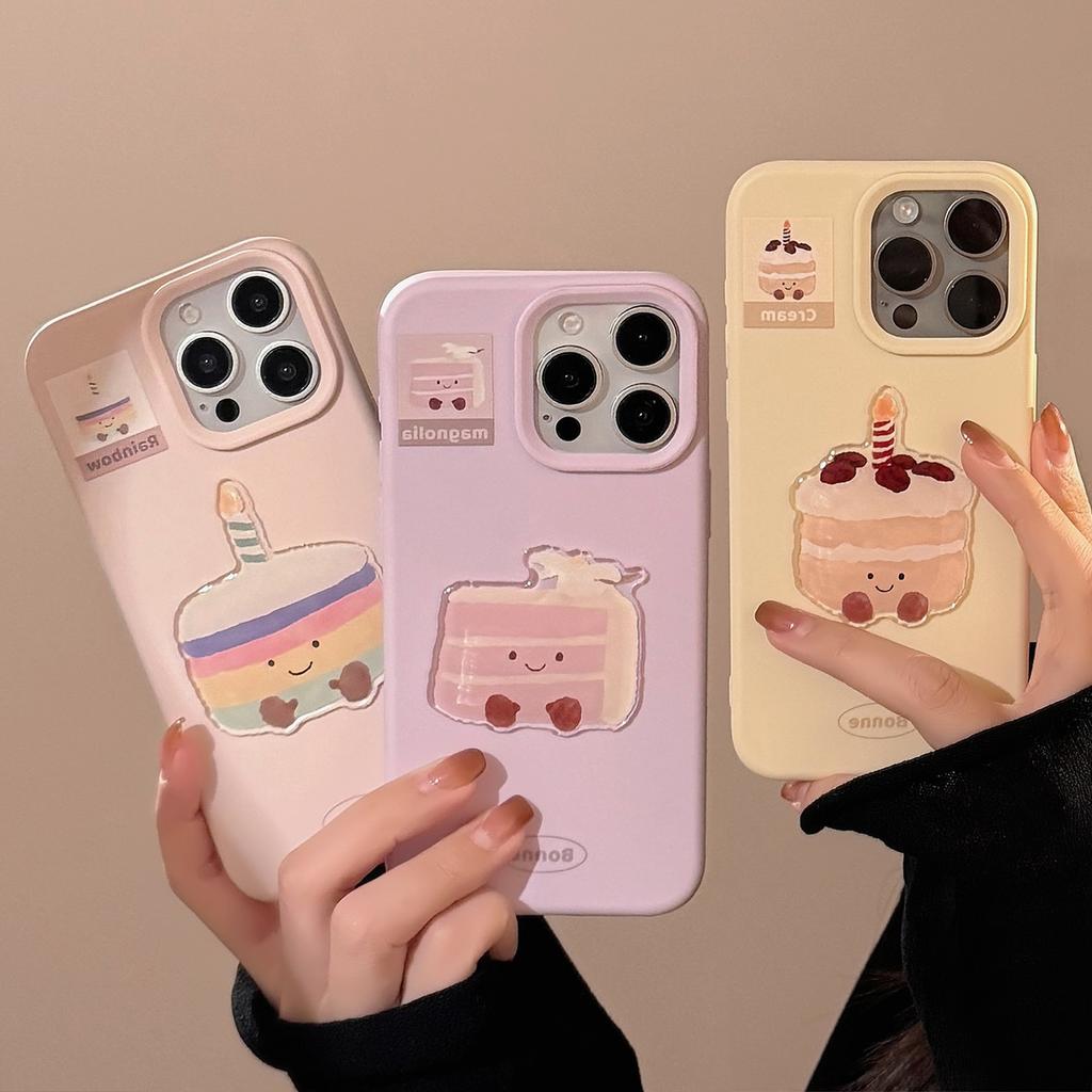 Cute Dessert Cake17pro Max Apple16Silicone Phone Case iphone14Applicable13Three-dimensional Softness