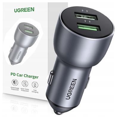 Ugreen Cd213 Car Charger Qc 3.0, 2Xusb, 36W (Gray)
