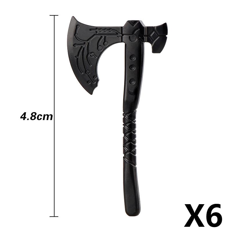 MOC Medieval Building Block Soldier Figure Weapon Accessories Battle Axe Bow Arrow Sword Sheath Shield Assembly Puzzle Brick Toy