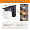 Solar Ball Outdoor Wall Lamp with Remote 3-Color Changing