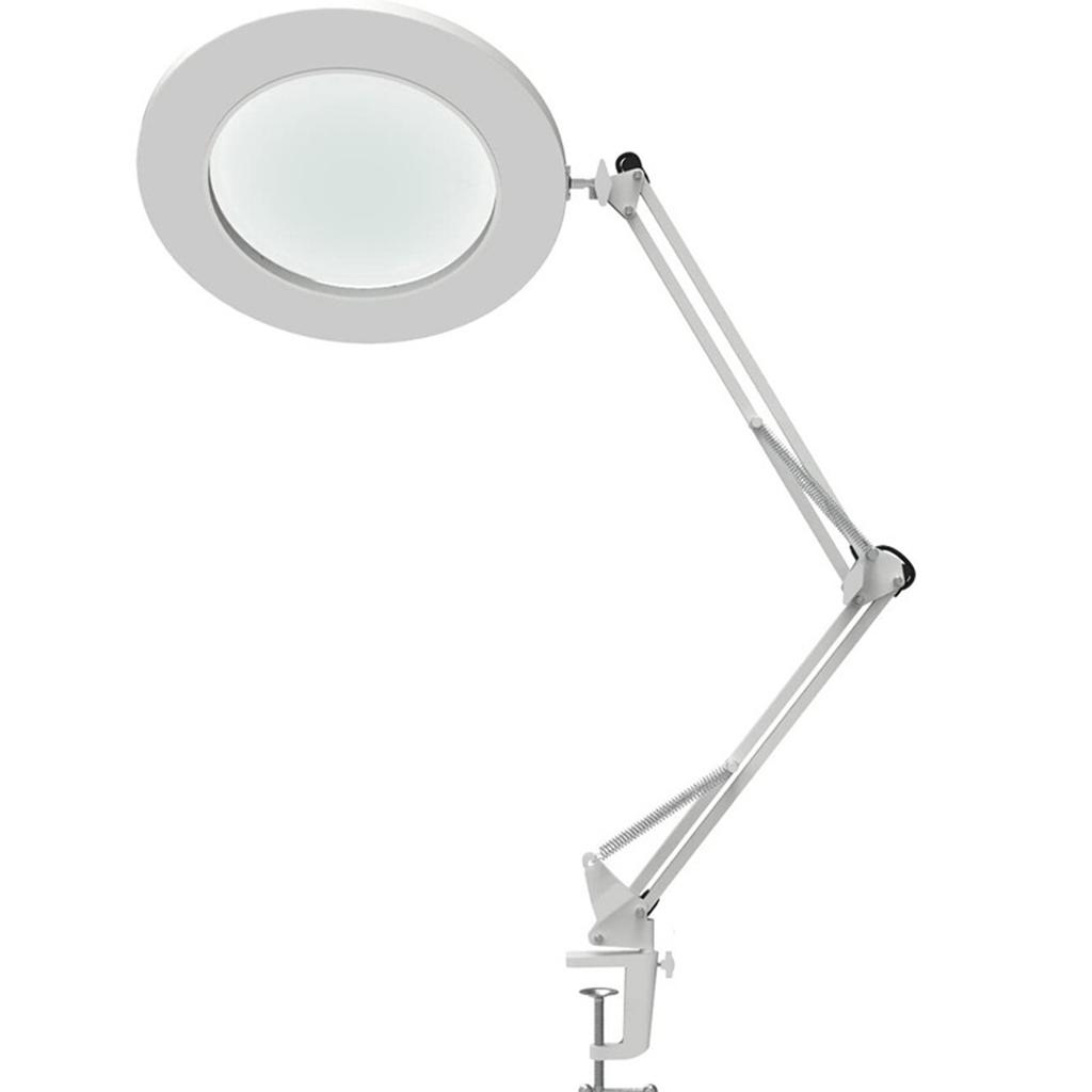 10X Vergrootglas met LED-licht Flexibele Arm Helderheid   3 Kleuren Werkbanklamp met Clip