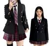 [Qichenk] JK School Uniform 4-Piece Set Graduation Ceremony Suit High School Girl School Uniform Sailor Suit Student Uniform Tie Long-Sleeved Shirt Bl