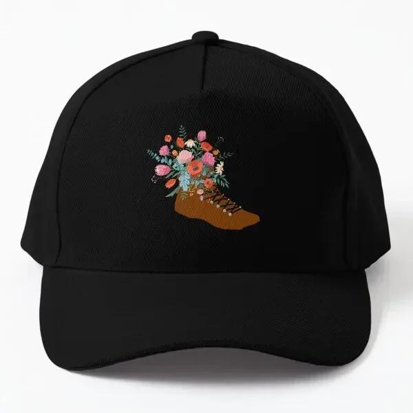 

Floral Hiking Boots Gift Idea Baseball Cap Hat Fish Sun Hip Hop Printed Outdoor Casquette Solid Color Snapback Boys Spring Black