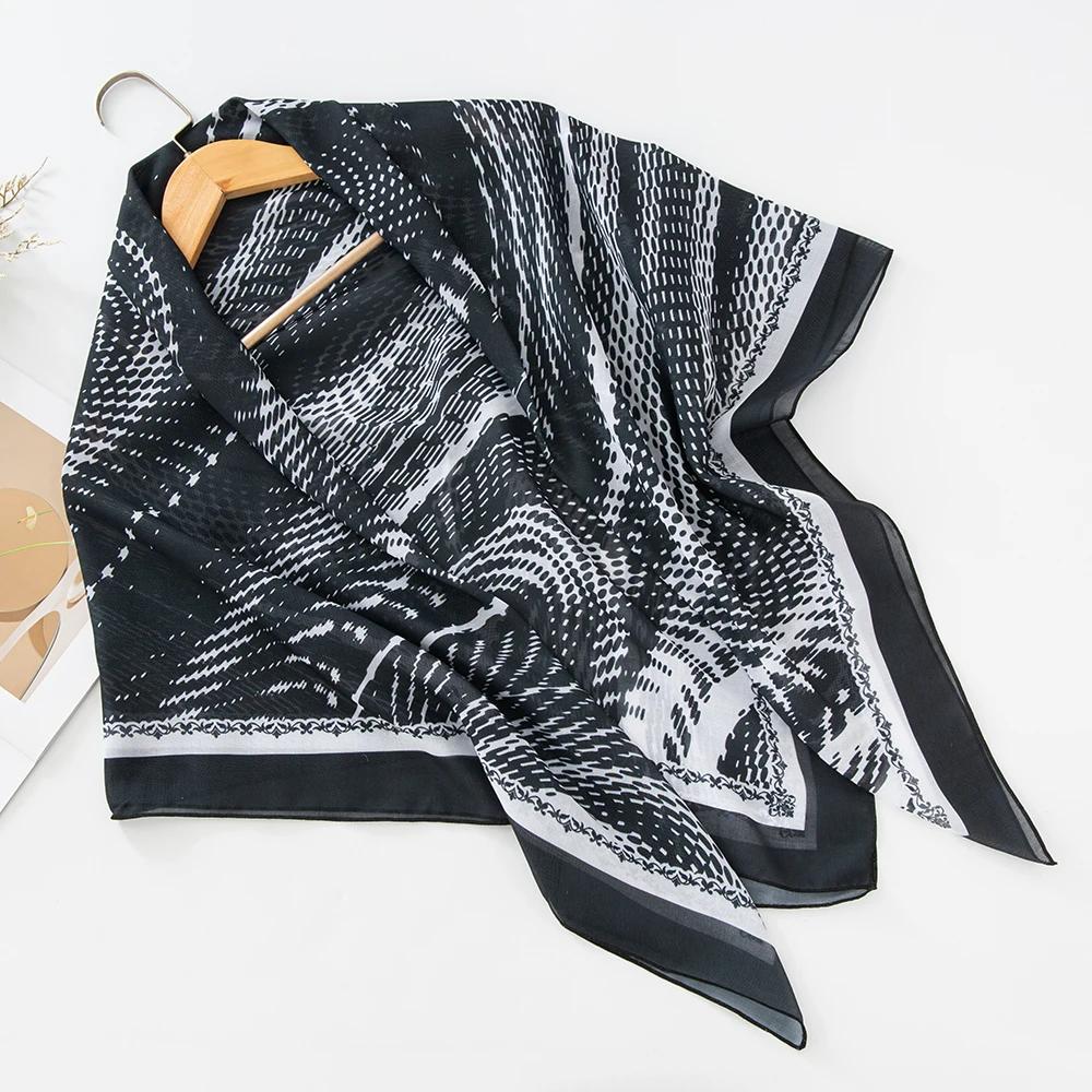 73Colors Malaysia Tudung Bawal Flower Print Hijab New Design Headscarf Premium Cotton Voile Soft Fashion Muslim Square Scarf