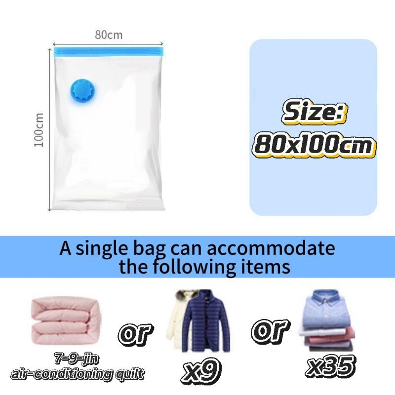 Thickened Vacuum Compression Bag, Transparent Quilt Vacuum Bag, Storage Bag, Household Clothing Storage and Sorting Bag