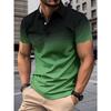Roupas de Verão Masculinas Manga Curta Gola Lapela Polo de Golfe Masculino Tops Casuais de Negócios 100% Poliéster