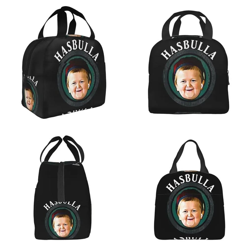 Funny Hasbulla Magomedov Hasbullah Smile Classic Insulated Lunch Bag for Women Kids Portable Food Boxes Thermal Lunch Box Tote