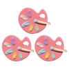3Pcs Girl Hairpin Macaron Colors Palette Shape Resin Hair Clip Stable