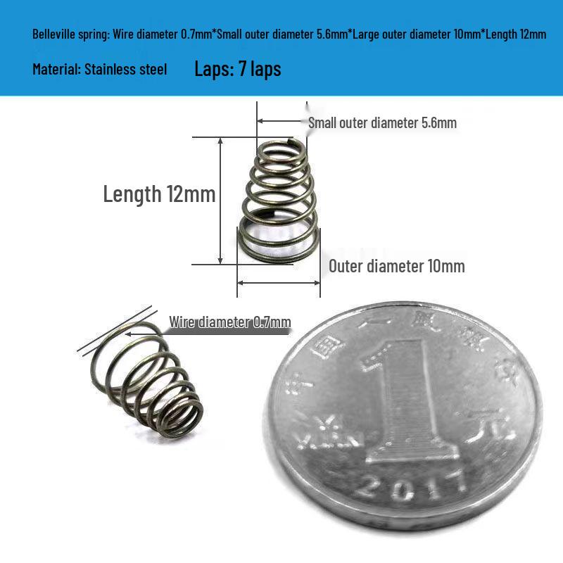 Belleville 304 Stainless Steel Compression Spring with High Elasticity