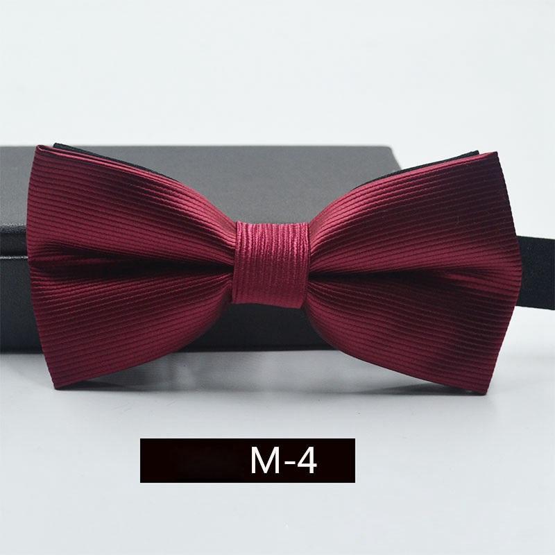 

Полосатый формальный атласный галстук-бабочка, свадебные классические регулируемые галстуки, модные мужские галстуки 6*11cm красный