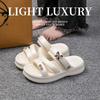 Summer new platform butterfly embellishment women's slippers wearing beach shoes casual indoor women's sandals