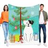 Cozy Christmas Blanket Soft Throw for Bed and Sofa Featuring Cute Dog and Tree Design Perfect Holiday Gift for Home Decor and Wa