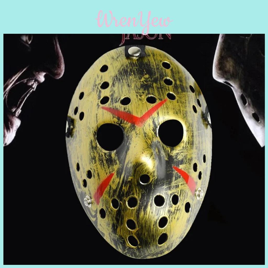 Jason Mask With Blood Effect For Halloween Cosplay Scary Horror Props In Multiple Colors