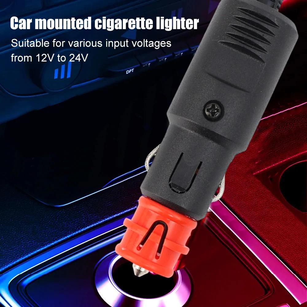 9pcs Universal 12V-24V Car Cigarette Lighter Plug Socket Power Plug Connection Cigaret Socket Adaptor Male Plug Accessories