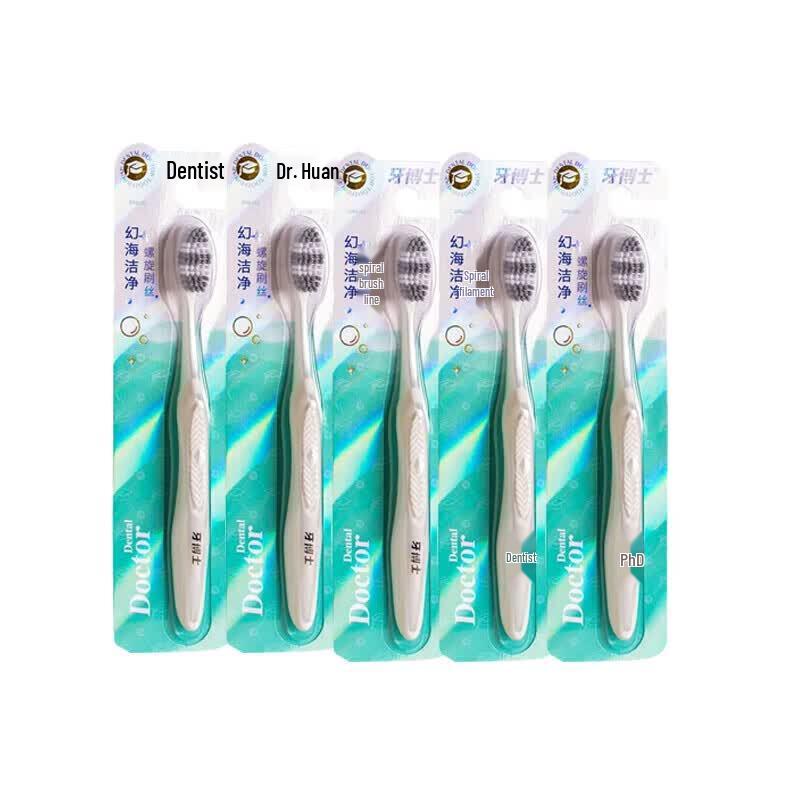 

Dr. P Spiral Soft Bristle Toothbrush 5-Pack